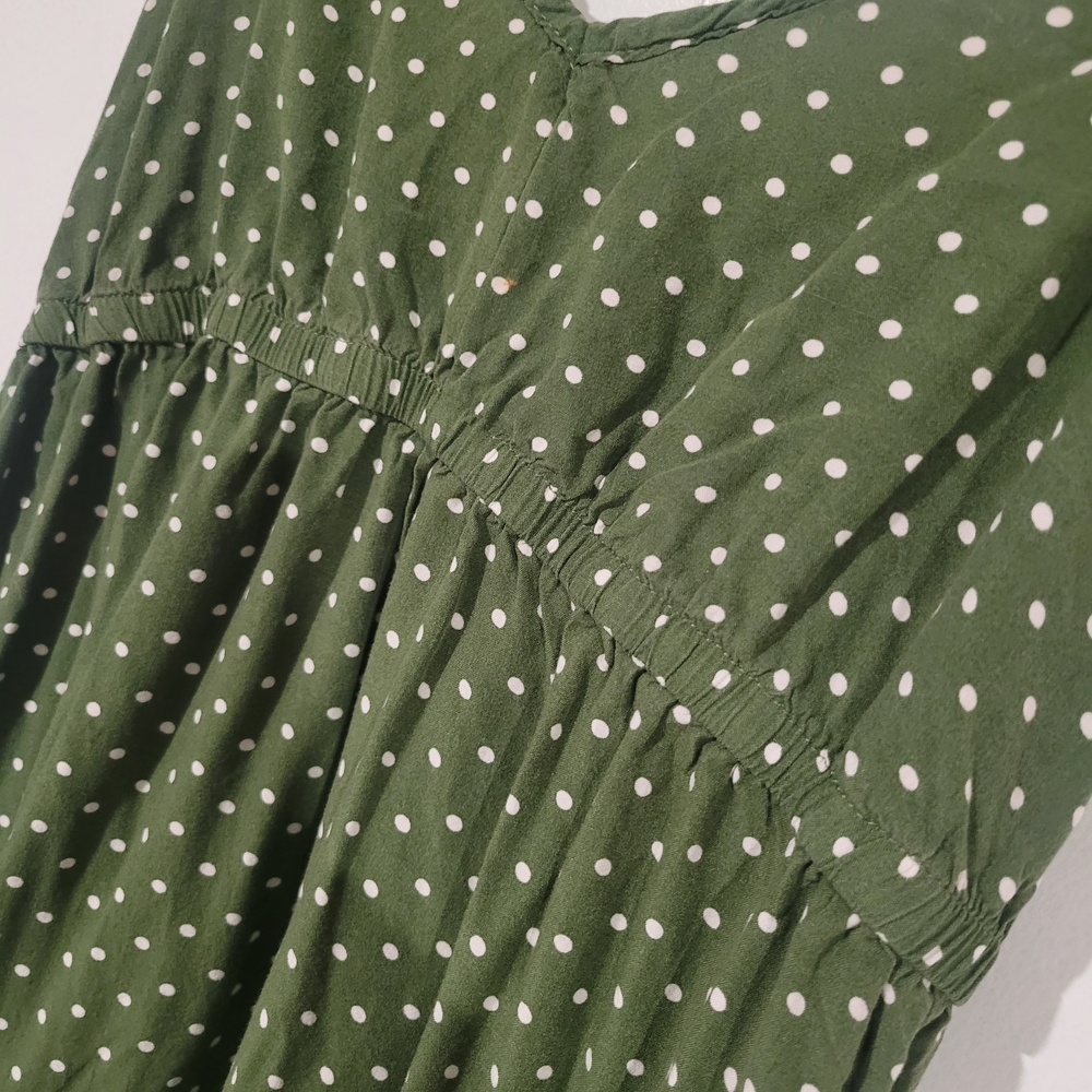 La Vie En Rose Green and White Polka Dot Mini Dress/Nightie. - Picture 4 of 5